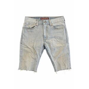 Levi’s 511 Light Wash Distressed Cutoff Denim Shorts Frayed Hem
